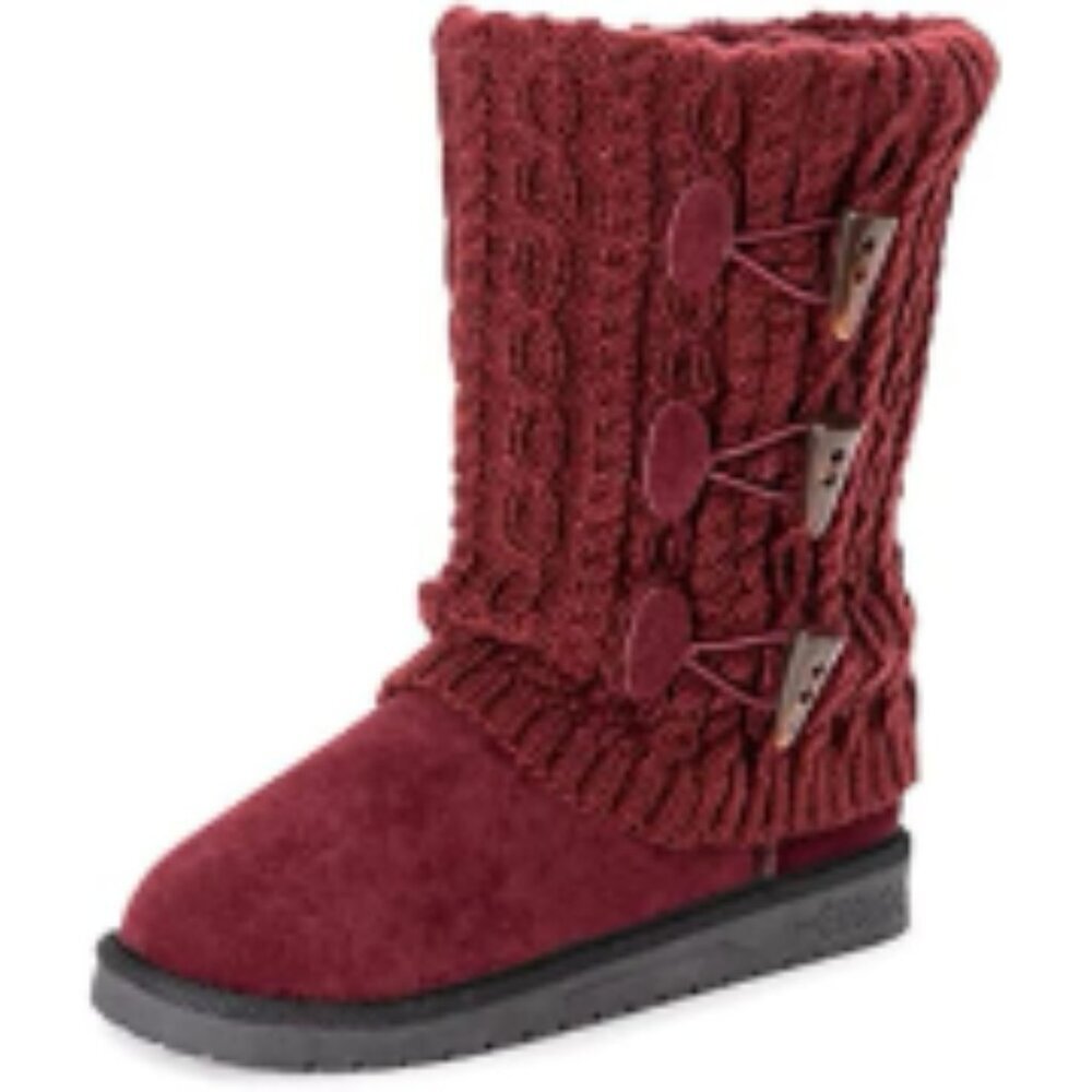 Faux Suede Mid-Calf Boots with Faux Fur Lining